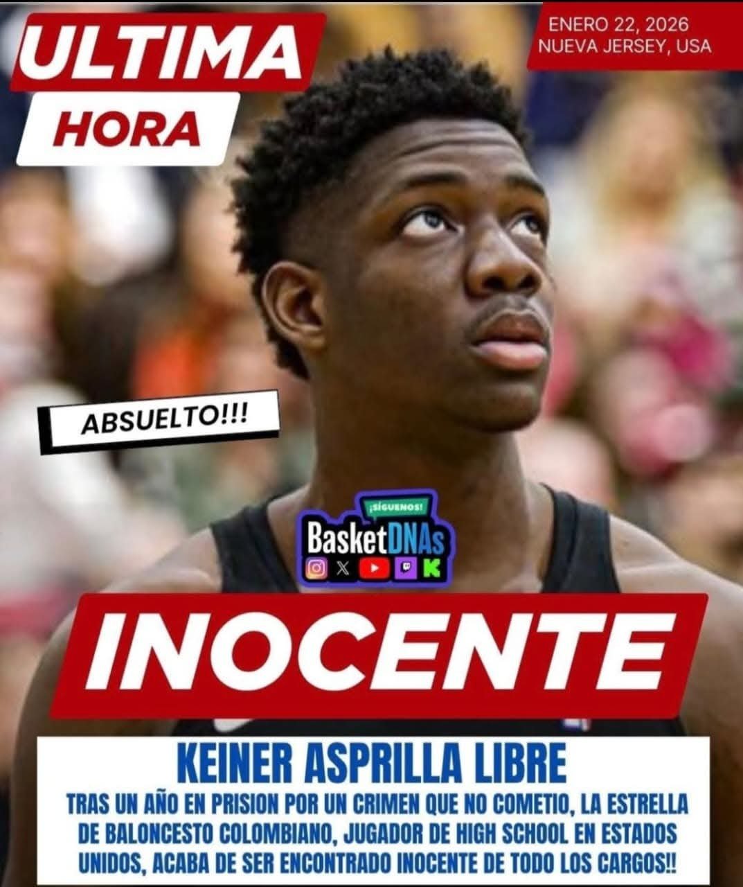 𝗗𝗲𝗰𝗹𝗮𝗿𝗮𝗻 𝗶𝗻𝗼𝗰𝗲𝗻𝘁𝗲 𝗮 𝗯𝗮𝘀𝗾𝘂𝗲𝘁𝗯𝗼𝗹𝗶𝘀𝘁𝗮 𝗰𝗵𝗼𝗰𝗼𝗮𝗻𝗼 𝗻𝗮𝗰𝗶𝗱𝗼 𝗲𝗻 𝗦𝗮𝗻 𝗣𝗮𝗯𝗹𝗼 𝗮𝗱𝗲𝗻𝘁𝗿𝗼, 𝗨𝗻𝗶ó𝗻 𝗣𝗮𝗻𝗮𝗺𝗲𝗿𝗶𝗰𝗮𝗻𝗮