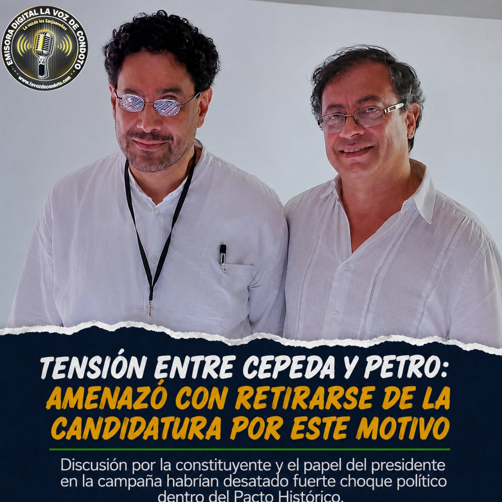 VERSIONES APUNTAN A FUERTES DIFERENCIAS ENTRE PETRO Y CEPEDA POR LA CAMPAÑA Y LA CONSTITUYENTE